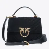Sacs À Main|PINKO Classic Love Bag One Light Suede A Anse Superieure Noir-Vieil Or