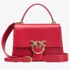 Sacs À Main|PINKO Classic Love Bag One Light Simply A Anse Superieure Rouge Grenat-Or Antique