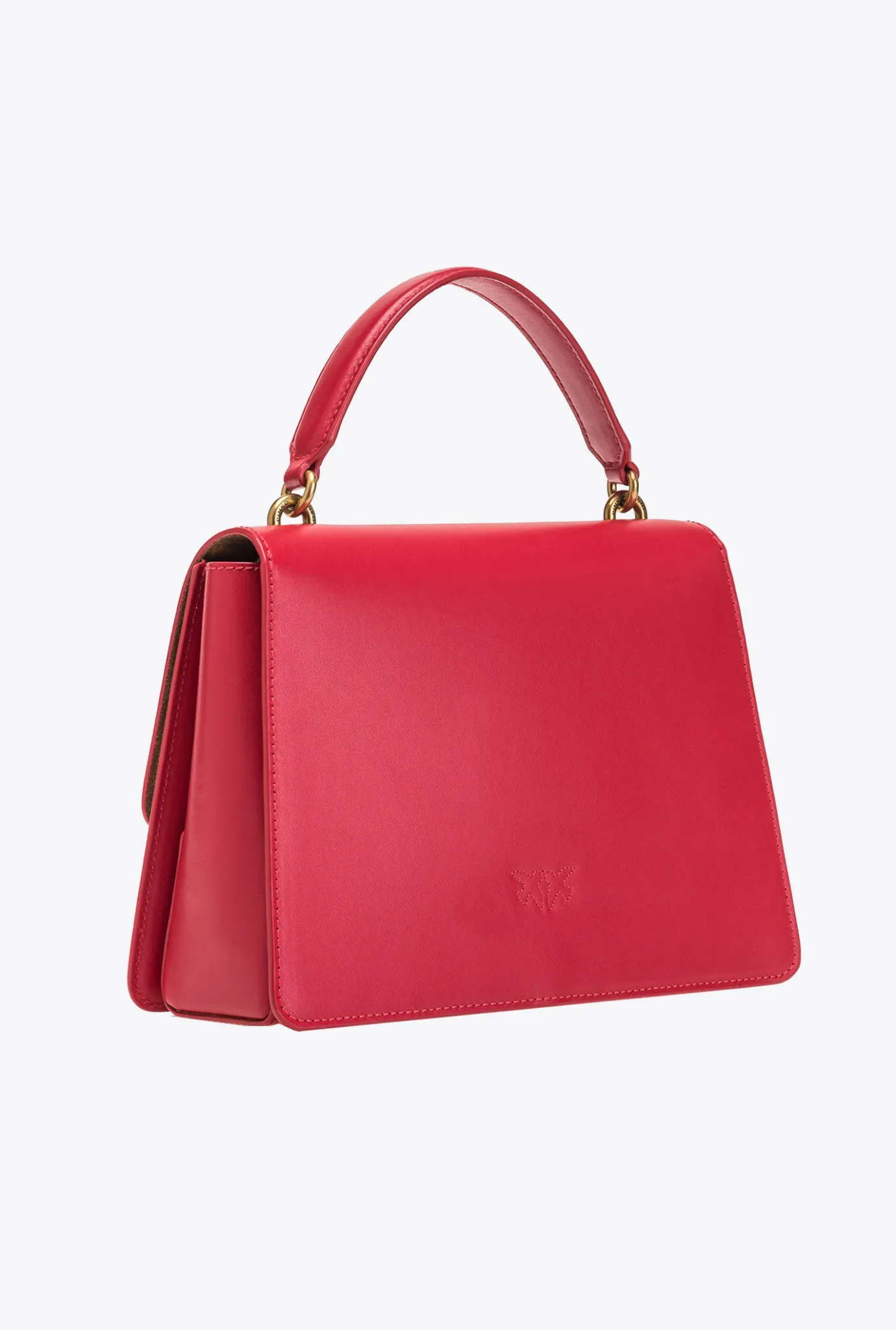 Sacs À Main|PINKO Classic Love Bag One Light Simply A Anse Superieure Rouge Grenat-Or Antique