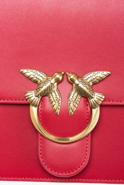 Sacs À Main|PINKO Classic Love Bag One Light Simply A Anse Superieure Rouge Grenat-Or Antique