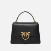 Sacs À Main|PINKO Classic Love Bag One Light Simply A Anse Superieure Noir-Vieil Or