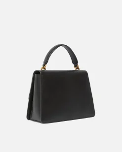 Sacs À Main|PINKO Classic Love Bag One Light Simply A Anse Superieure Noir-Vieil Or