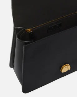 Sacs À Main|PINKO Classic Love Bag One Light Simply A Anse Superieure Noir-Vieil Or