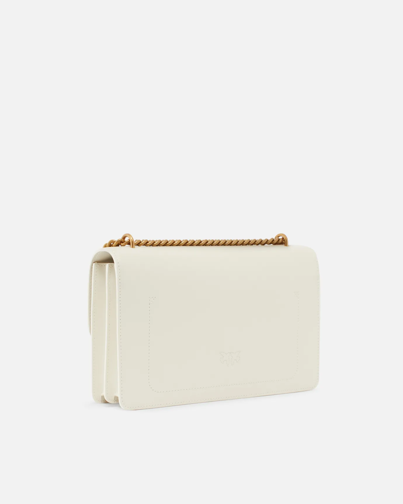 Sacs Portés Épaule|PINKO Classic Love Bag One Simply Blanc+Blanc-Or Antique
