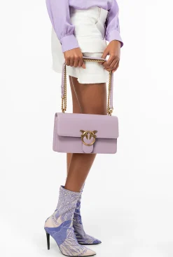 Sacs Portés Épaule|PINKO Classic Love Bag One Simply Iris-Or Antique