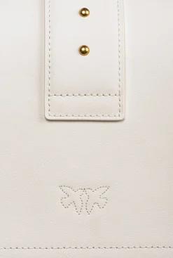 Sacs À Bandoulière|PINKO Classic Love Bag One Simply Blanc+Blanc-Or Antique
