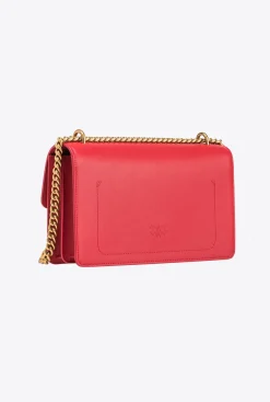 Sacs Portés Épaule|PINKO Classic Love Bag One Simply Rouge Grenat-Or Antique