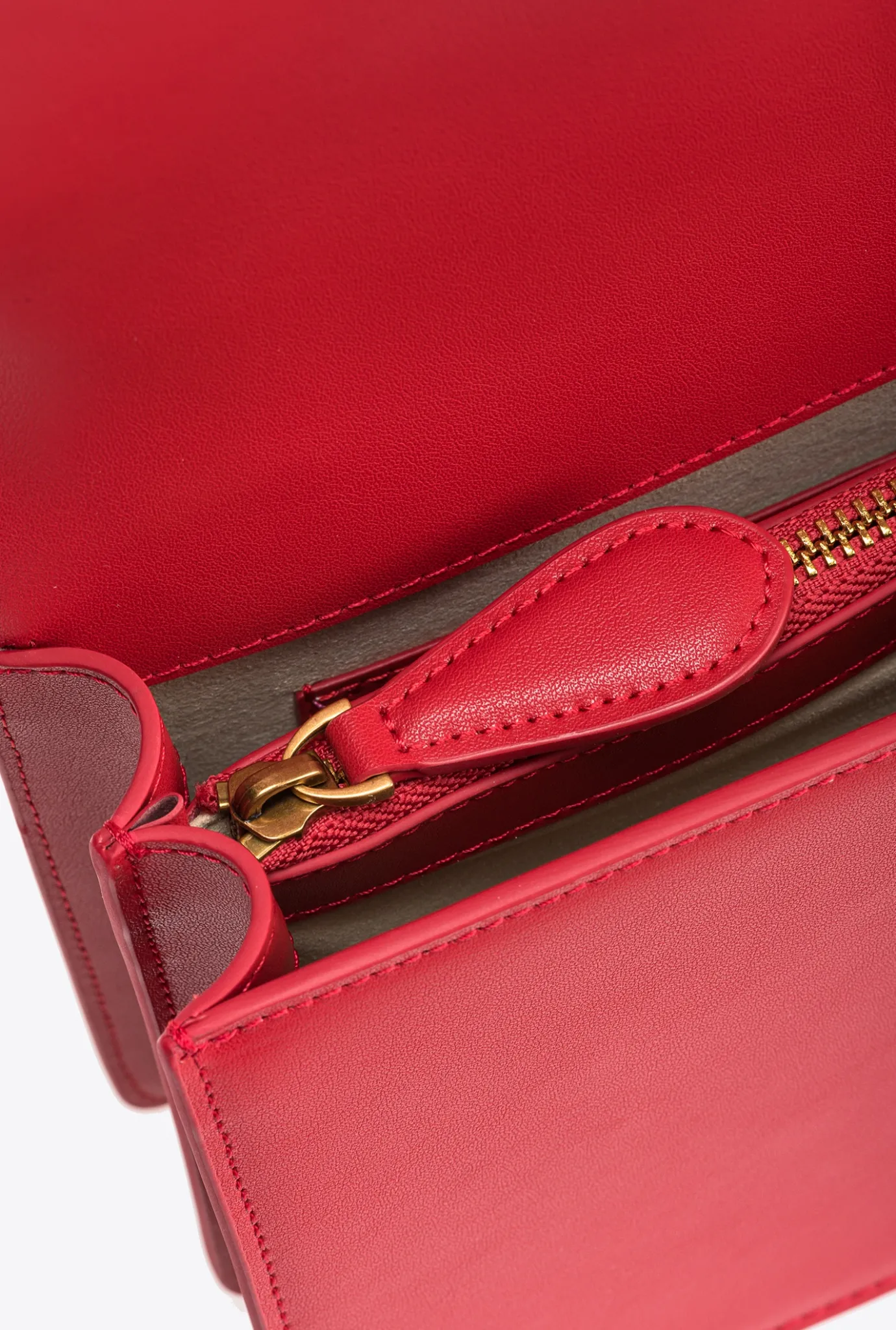 Sacs Portés Épaule|PINKO Classic Love Bag One Simply Rouge Grenat-Or Antique