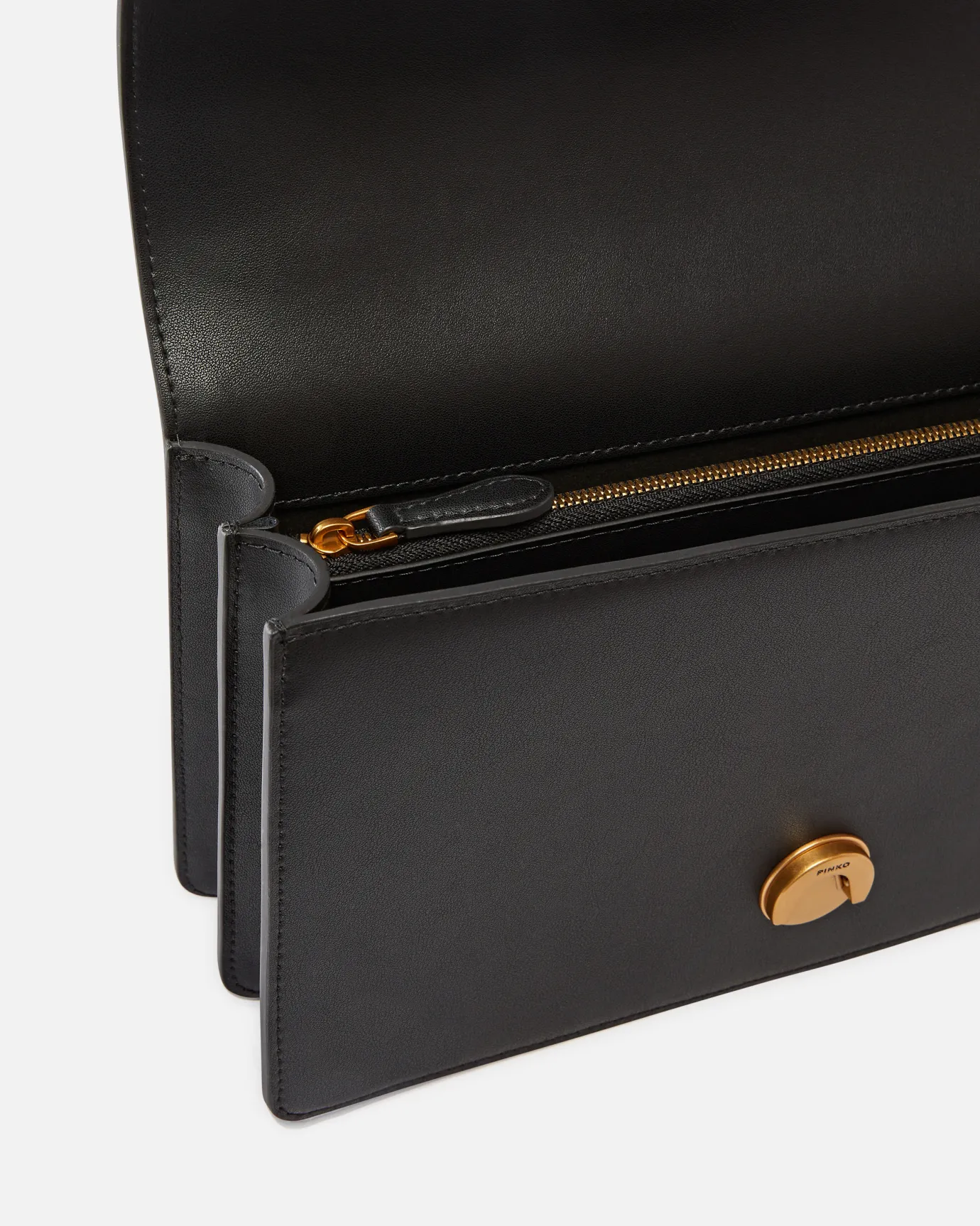 Sacs À Bandoulière|PINKO Classic Love Bag One Simply Noir-Vieil Or