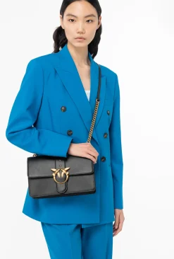 Sacs À Bandoulière|PINKO Classic Love Bag One Simply Noir-Vieil Or