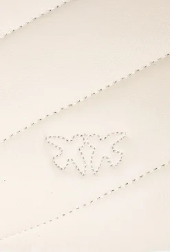 Sacs Portés Épaule|PINKO Classic Love Bag Puff Maxi Quilt Blanc+Blanc-Or Antique