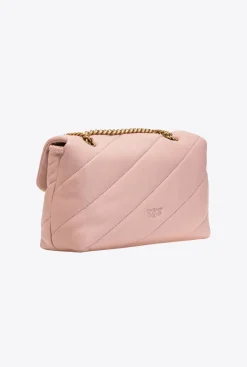 Sacs Portés Épaule|PINKO Classic Love Bag Puff Maxi Quilt Rose/Rose Poudre-Or Antique