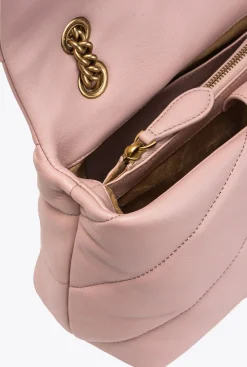 Sacs Portés Épaule|PINKO Classic Love Bag Puff Maxi Quilt Rose/Rose Poudre-Or Antique