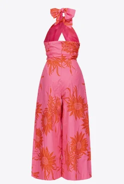 Robes|PINKO Combinaison A Imprime Grande Fleur Rose/Rouge