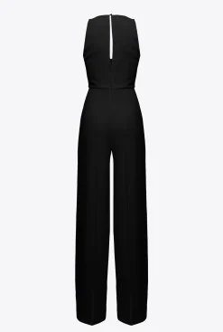 Robes|PINKO Combinaison Avec Broche Florale Noir Limousine