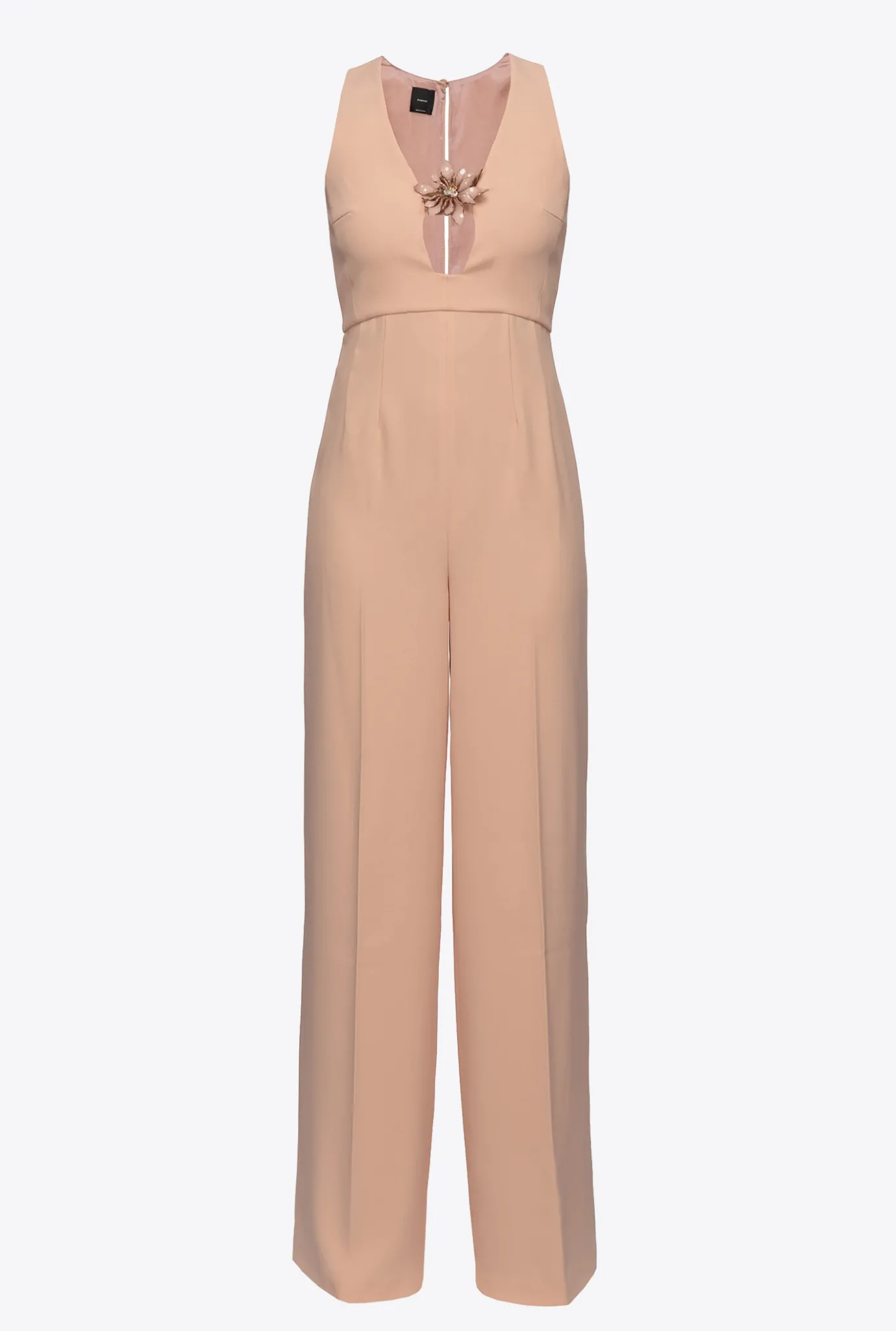Robes|PINKO Combinaison Avec Broche Florale Rose Poussiere