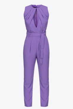Robes|PINKO Combinaison Avec Decoupe Sur Le Devant Lilas Lavande