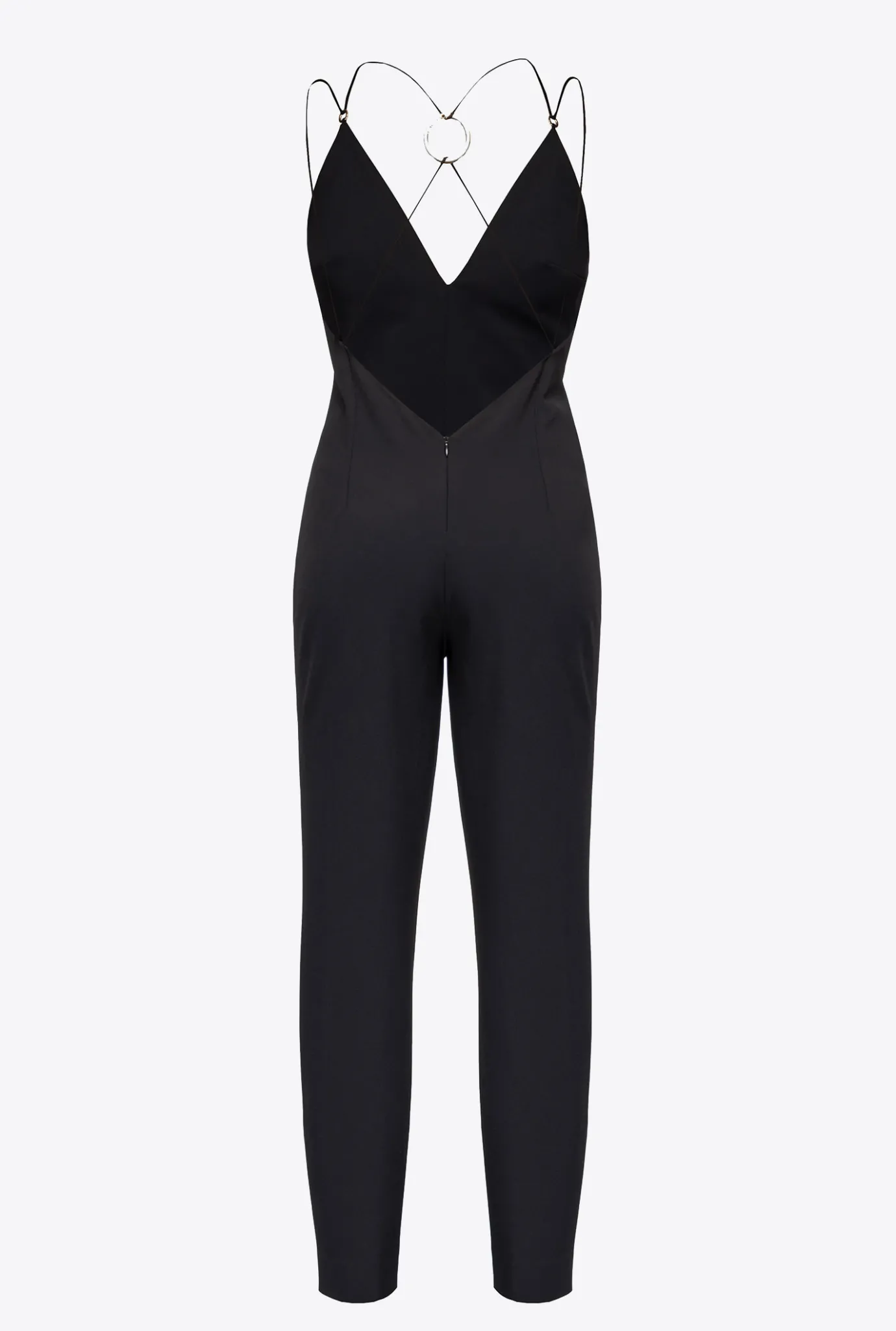 Robes|PINKO Combinaison Dos Nu Noir Limousine