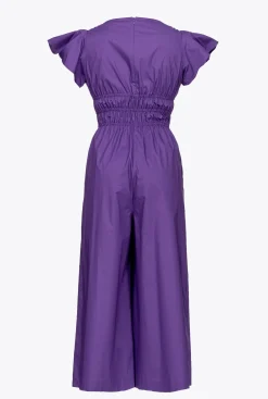 Robes|PINKO Combinaison En Popeline De Coton Violet Pride