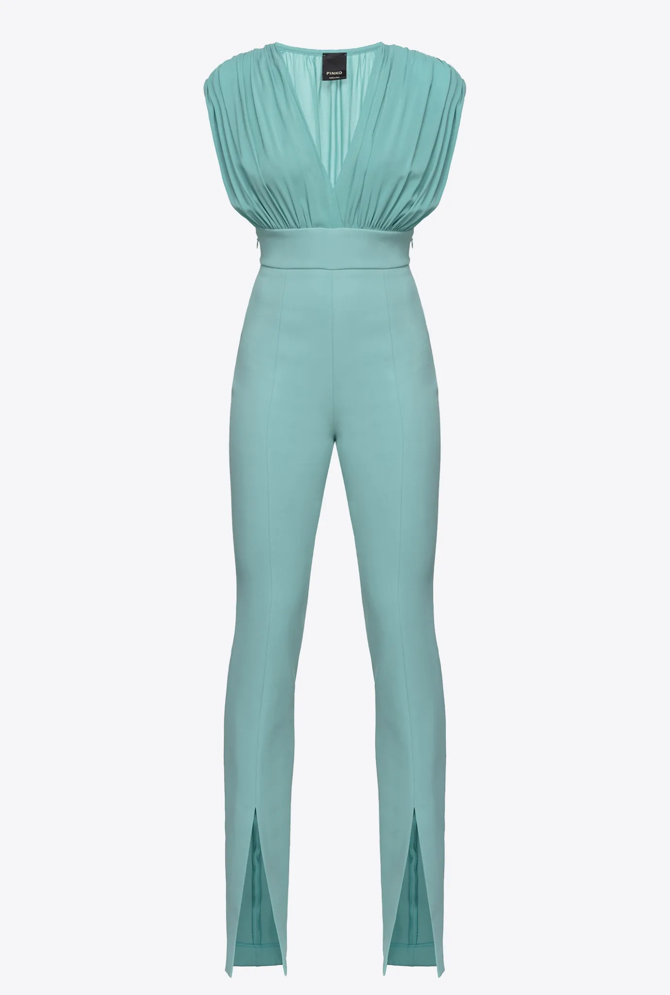Robes|PINKO Combinaison Fendue Bleu Nil