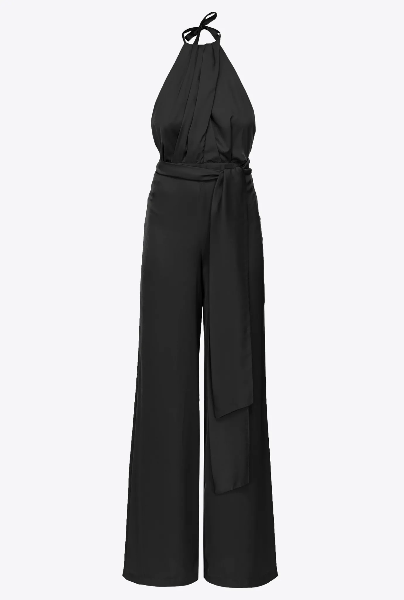 Robes|PINKO Combinaison Legere Ceinturee Noir Limousine