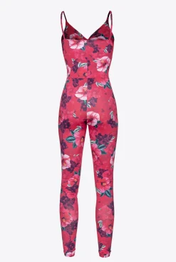Robes|PINKO Combinaison Moulante A Imprime Hibiscus Multi.Fuchsia/Rose