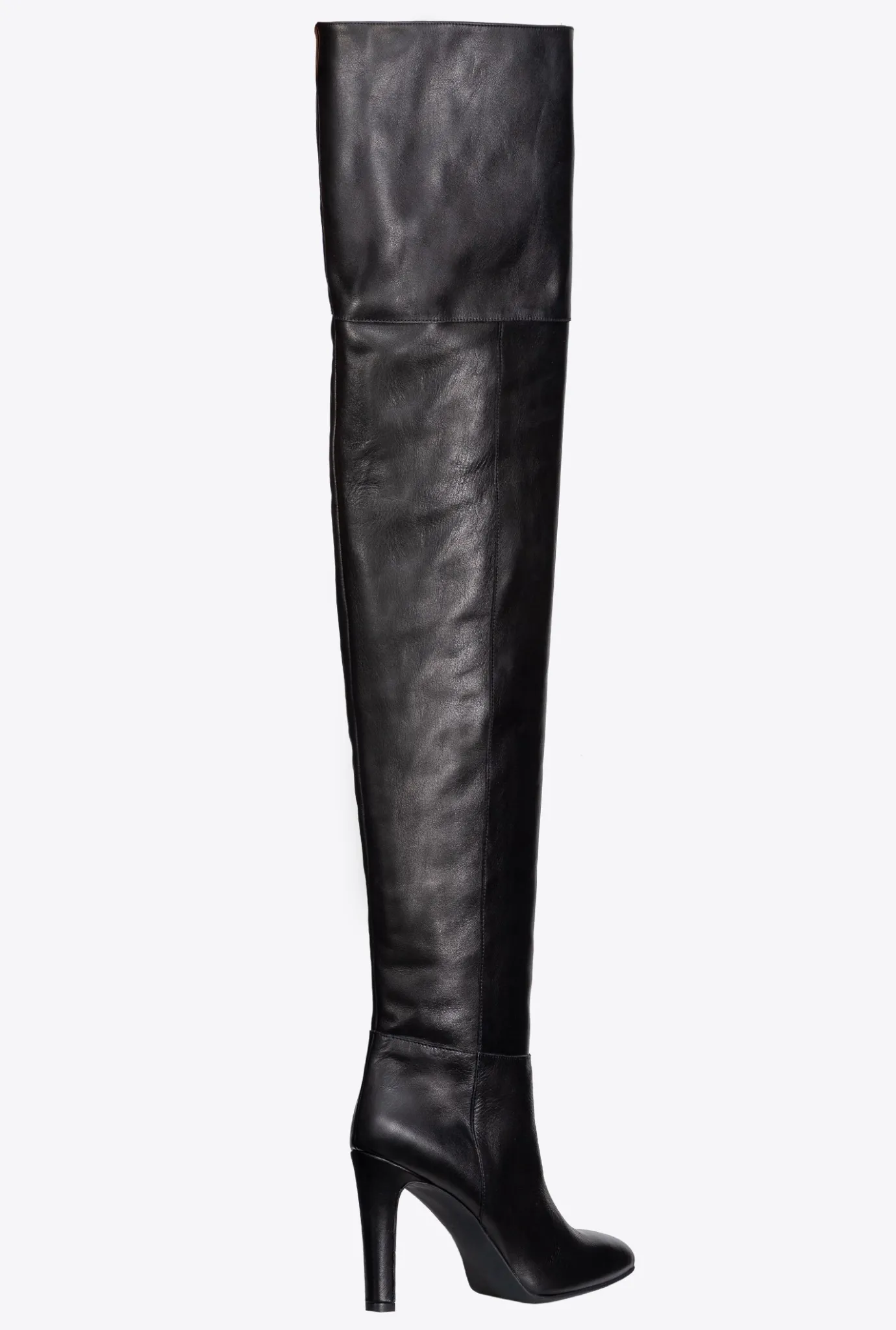 Chaussures|PINKO Cuissardes En Cuir Noir Limousine