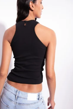 Topwear|PINKO Debardeur Cotele Noir Limousine