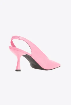 Chaussures|PINKO Escarpins Slingback En Cuir Nappa Rose Marin