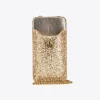 Maroquinerie|PINKO Etui Pour Smartphone A Paillettes Or-Or Antique