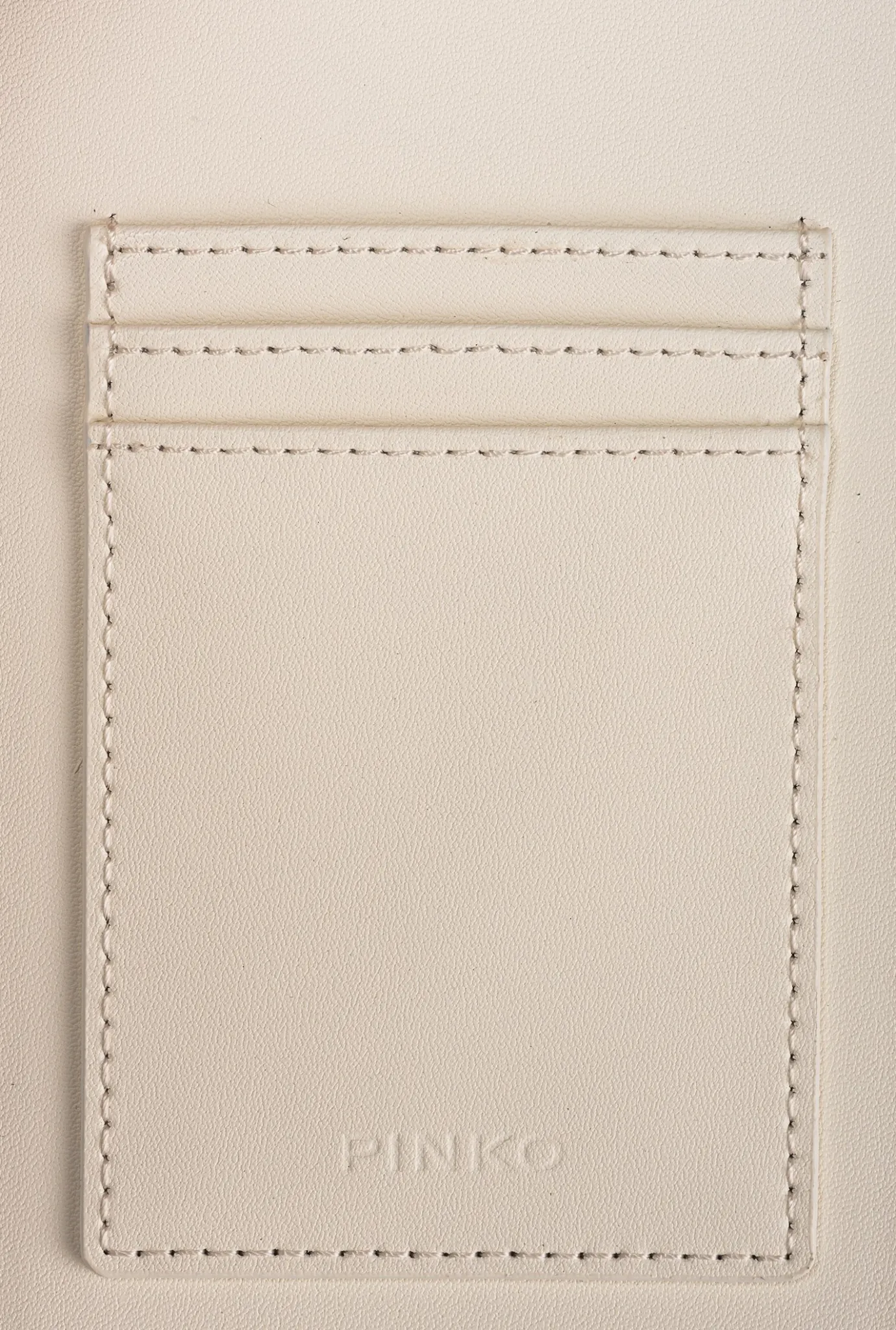 Maroquinerie|PINKO Etui Pour Smartphone En Cuir Blanc+Blanc-Or Antique