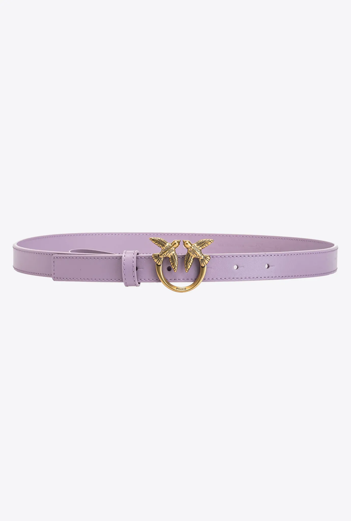Ceintures|PINKO Fine Ceinture Love Birds En Cuir Iris-Or Antique