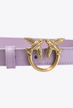 Ceintures|PINKO Fine Ceinture Love Birds En Cuir Iris-Or Antique
