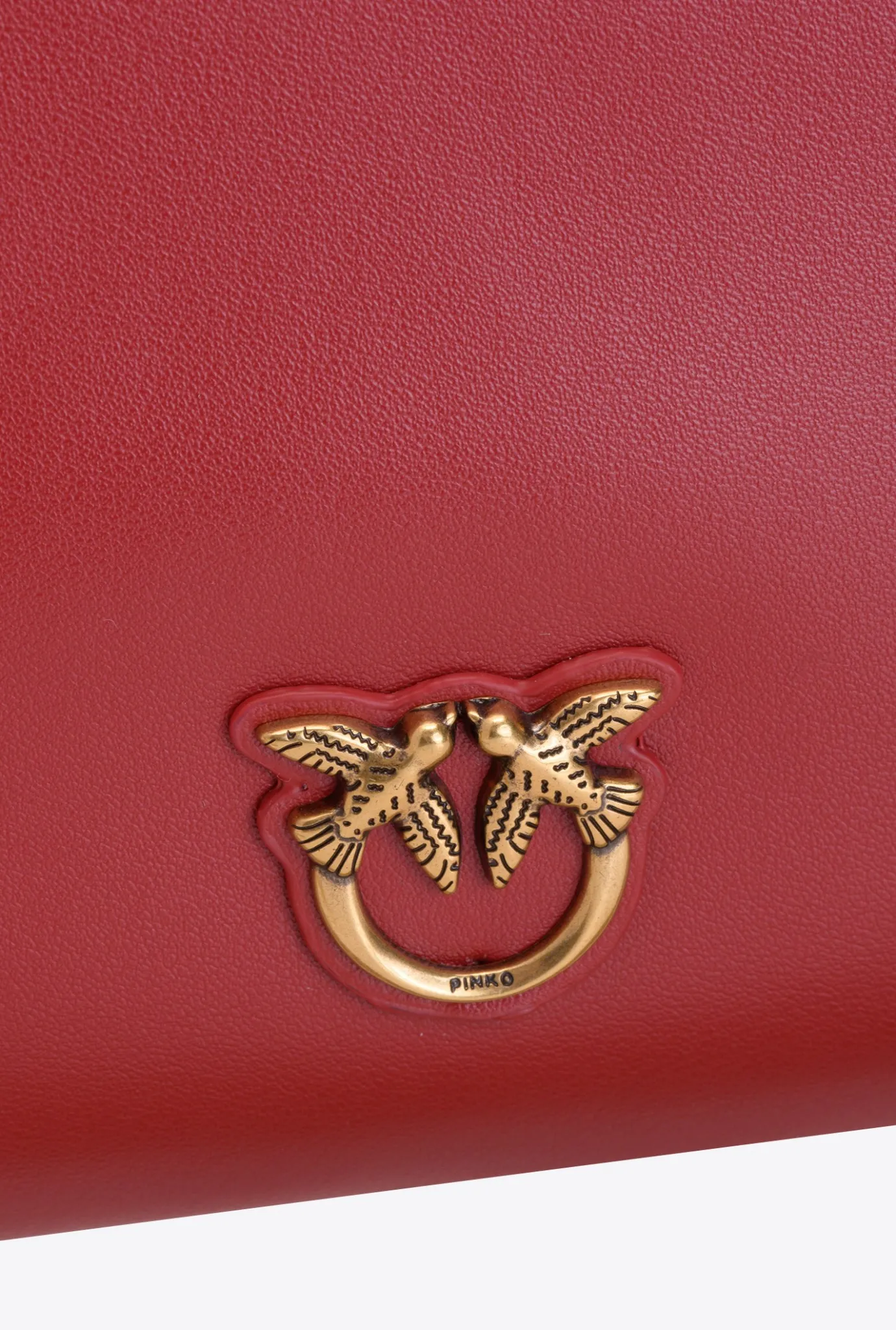 Sacs À Bandoulière|PINKO Flat Love Bag Simply Rouge Rubis-Or Antique