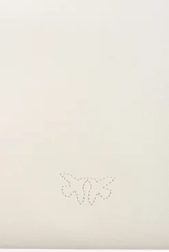 Sacs À Bandoulière|PINKO Flat Love Bag Simply Blanc+Blanc-Or Antique