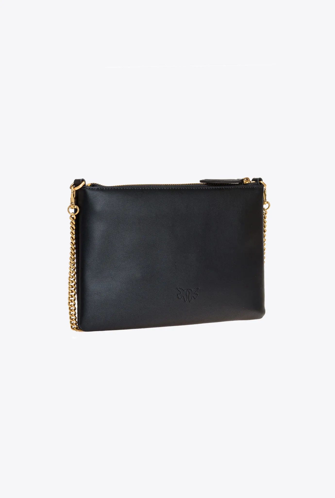 Sacs À Bandoulière|PINKO Flat Love Bag Simply Noir-Vieil Or