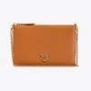 Sacs À Bandoulière|PINKO Flat Love Bag Simply Cognac-Or Antique