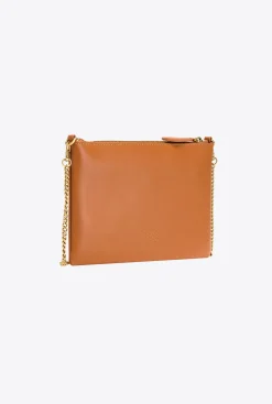 Sacs À Bandoulière|PINKO Flat Love Bag Simply Cognac-Or Antique