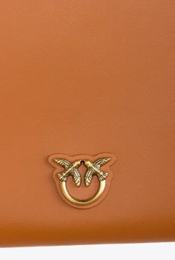 Sacs À Bandoulière|PINKO Flat Love Bag Simply Cognac-Or Antique