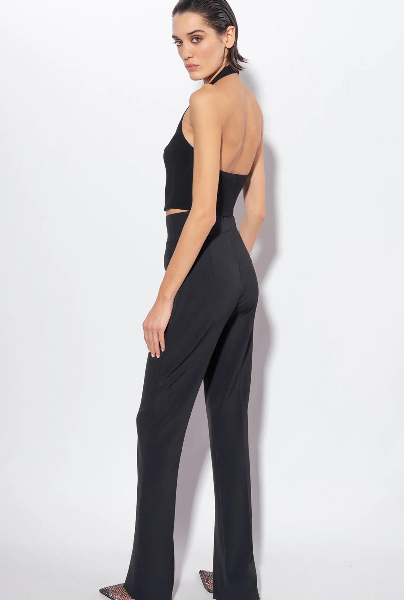 Tailleurs Et Ensembles|PINKO Gilet A Encolure Americaine Noir Limousine