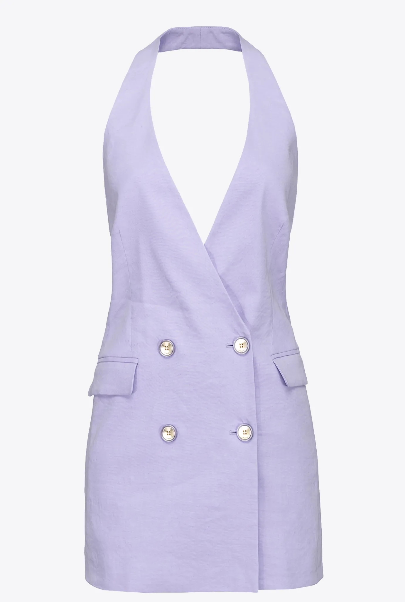 Tailleurs Et Ensembles|PINKO Gilet Long En Lin Orchidee Claire