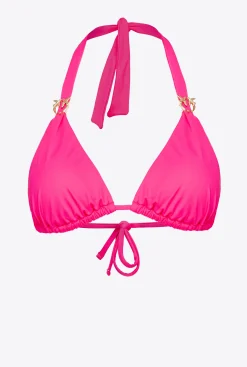 Maillots De Bain|PINKO Haut De Bikini Triangle A Boucles Love Birds Violet Fuchsia