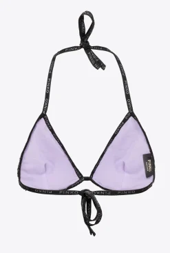 Maillots De Bain|PINKO Haut De Bikini Triangle Entierement Paillete Violet Intense