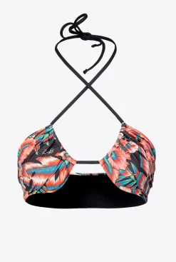 Maillots De Bain|PINKO Haut De Bikini Tropical Multi. Rouge/Noir