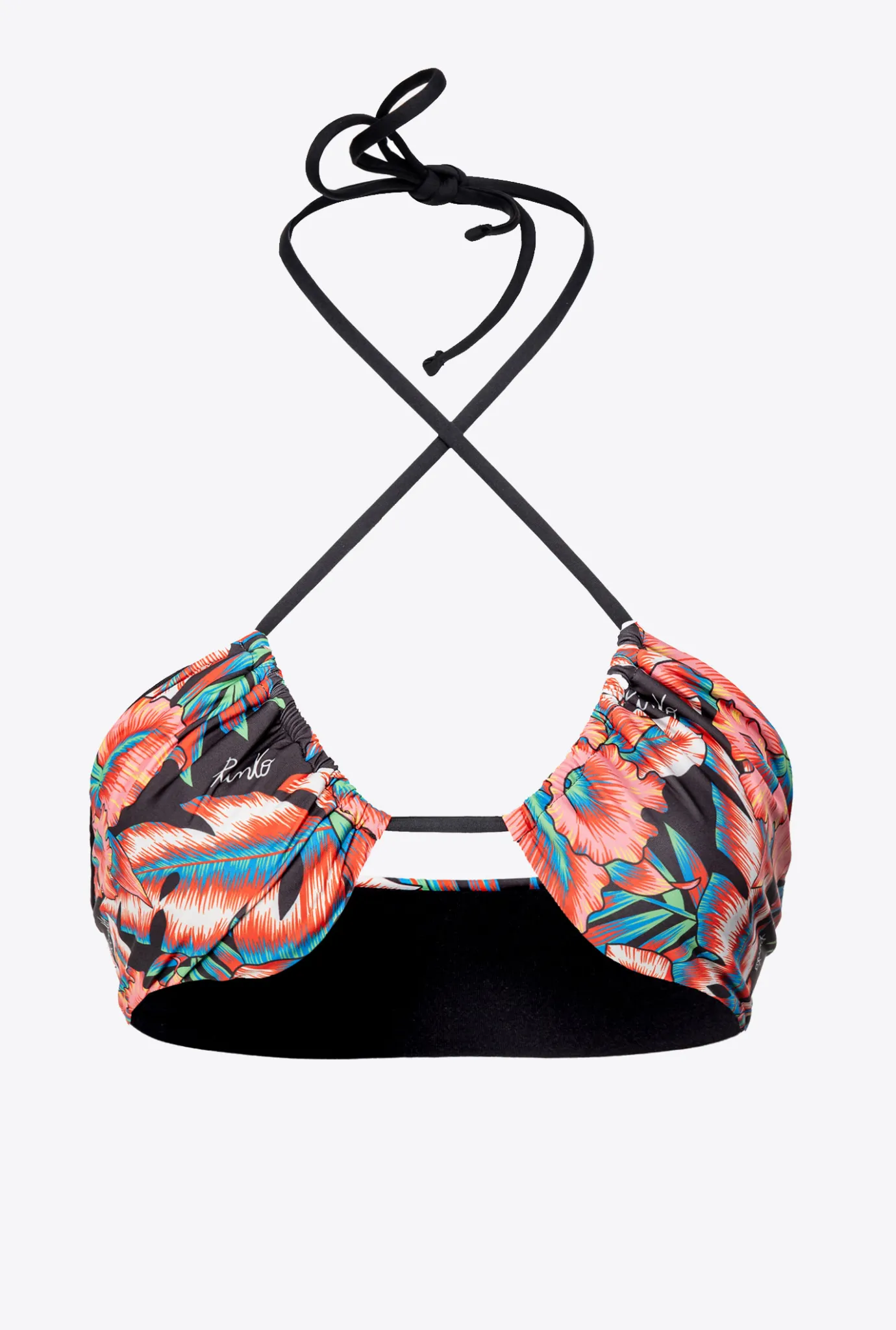 Maillots De Bain|PINKO Haut De Bikini Tropical Multi. Rouge/Noir