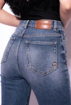 Jeans|PINKO Jean Bootcut A Boutons Depareilles Delavage Clair Moyen