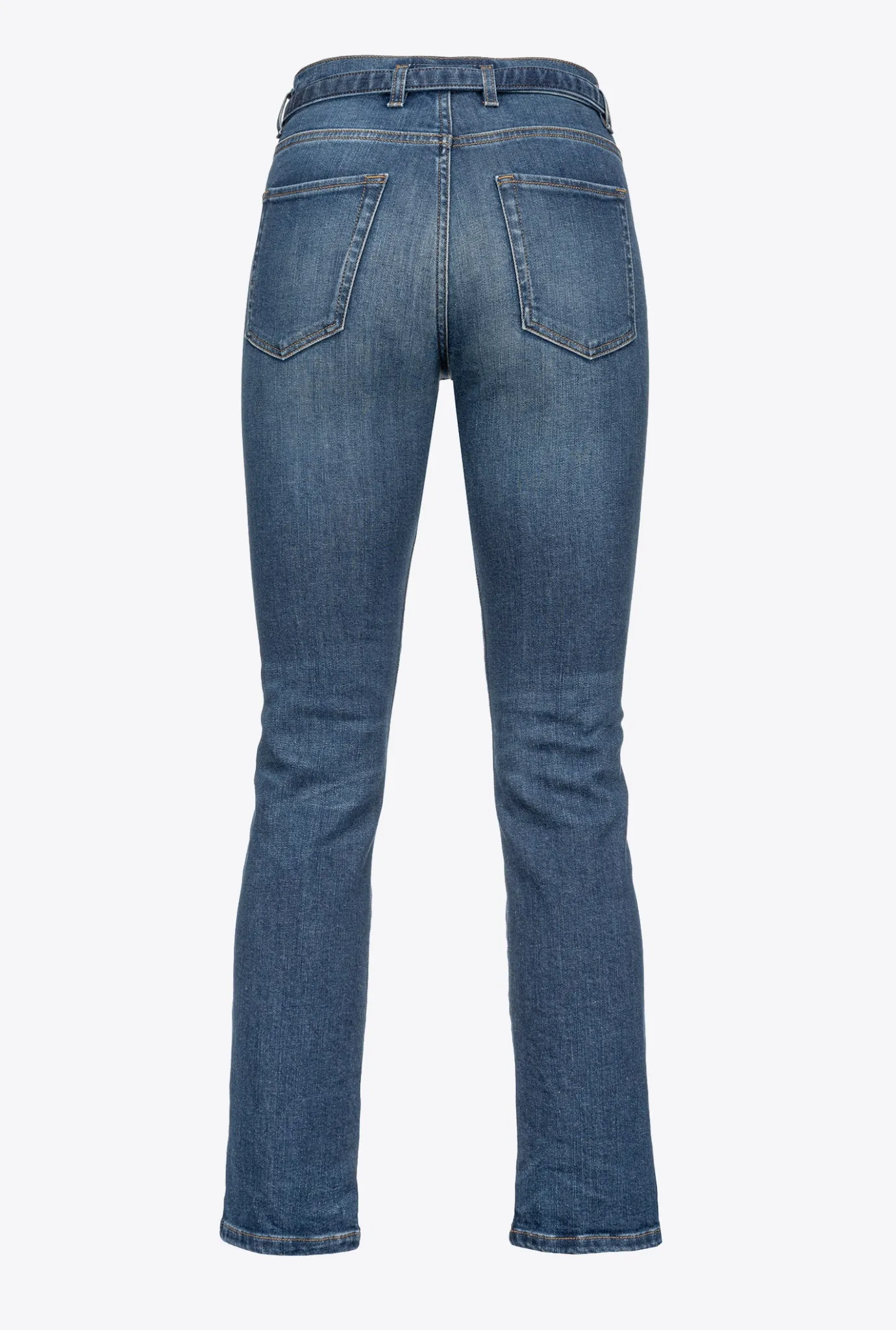 Jeans|PINKO Jean Bootcut A Ceinture Love Birds Bleu Ecusson