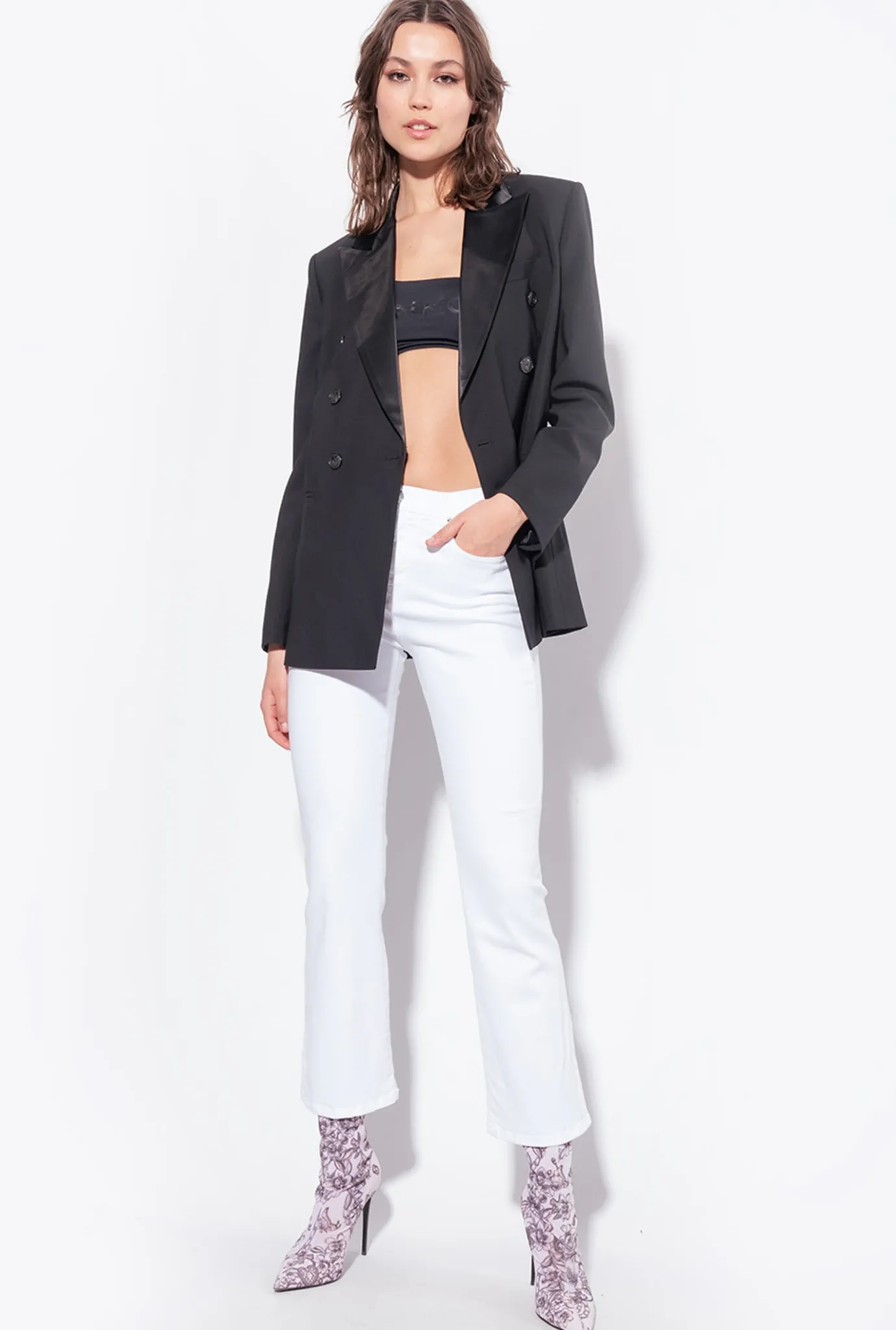 Jeans|PINKO Jean Bootcut En Bull Power Blanc Brill.