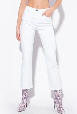 Jeans|PINKO Jean Bootcut En Bull Power Blanc Brill.