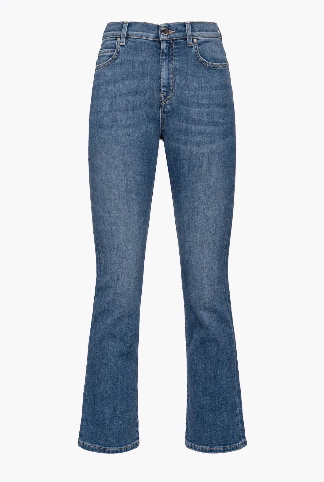 Jeans|PINKO Jean Bootcut En Denim Stretch Delavage Moyen Fonce